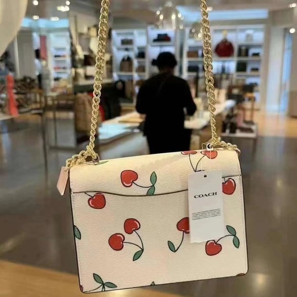 Coach Mini Klare Crossbody With Heart Cherry Print CE656 - Picture 5 of 7